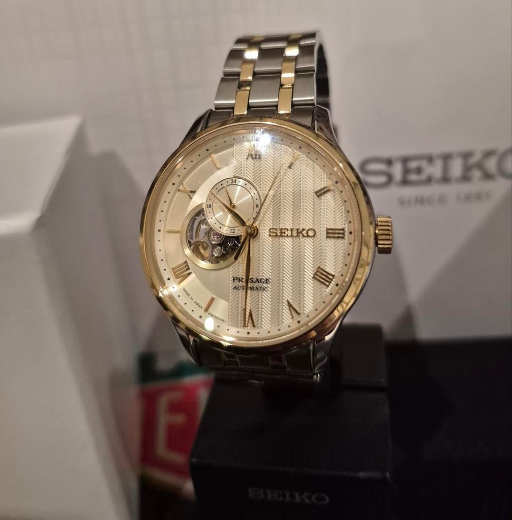 Seiko Presage Japanese garden twotone nieuw, Seiko, Enlèvement ou Envoi, Acier, Acier