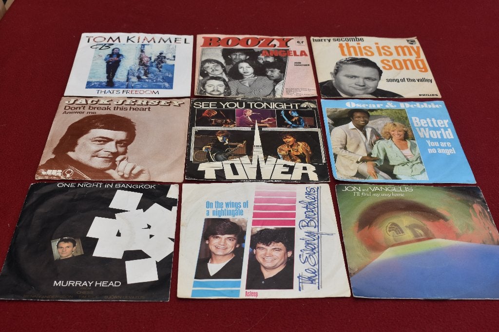 45t's, uit de tijd van 10 om te zien & de piratenzenders, Enlèvement ou Envoi, Pop, 7 inch, Comme neuf