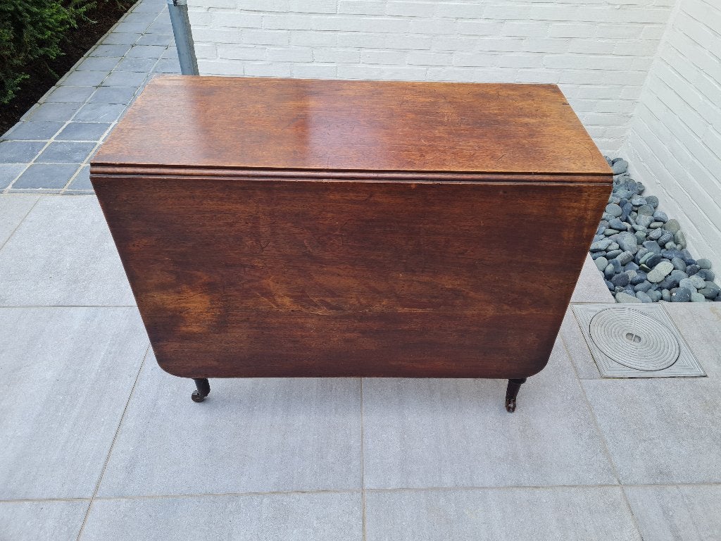 grote Engelse George III 'Gateleg-dropleaf' tafel - ca 1800, Ophalen