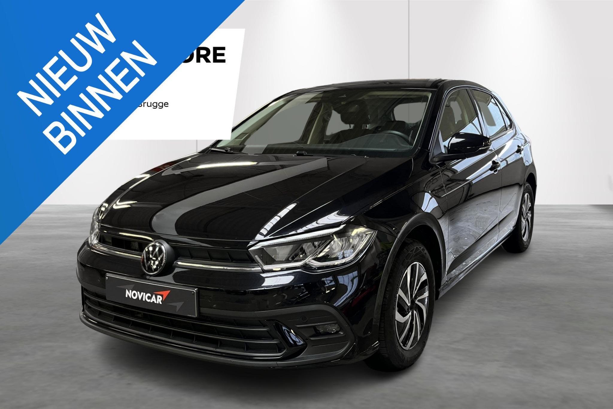 Volkswagen Polo 1.0 TSI Life United DSG, Auto's, Lane Keeping Assist, Stof, Gebruikt, Zwart