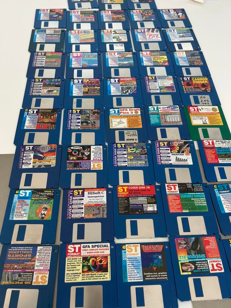 Atari diskettes 60 stuks, Enlèvement, Comme neuf