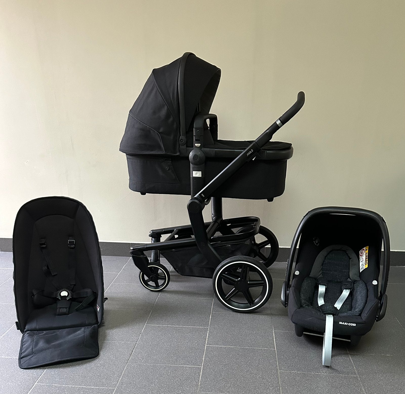 Joolz Day+ zwart 3 in 1 - COMPLEET