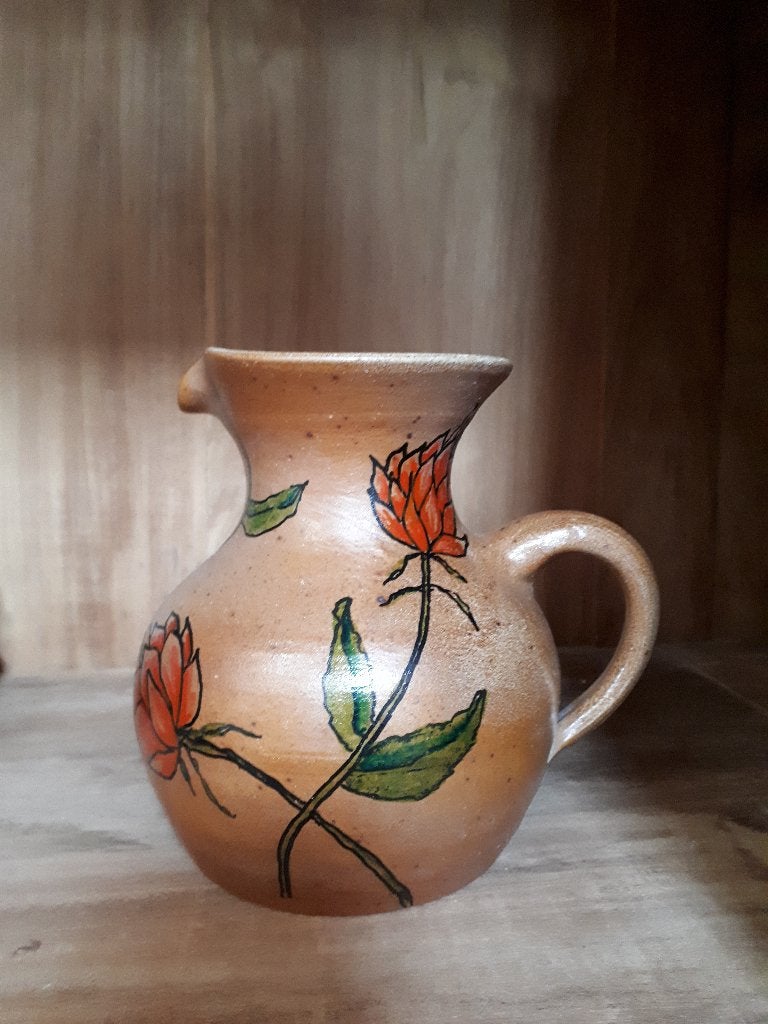 kan keramiek vaasje landelijk bohemian floral, Ophalen of Verzenden