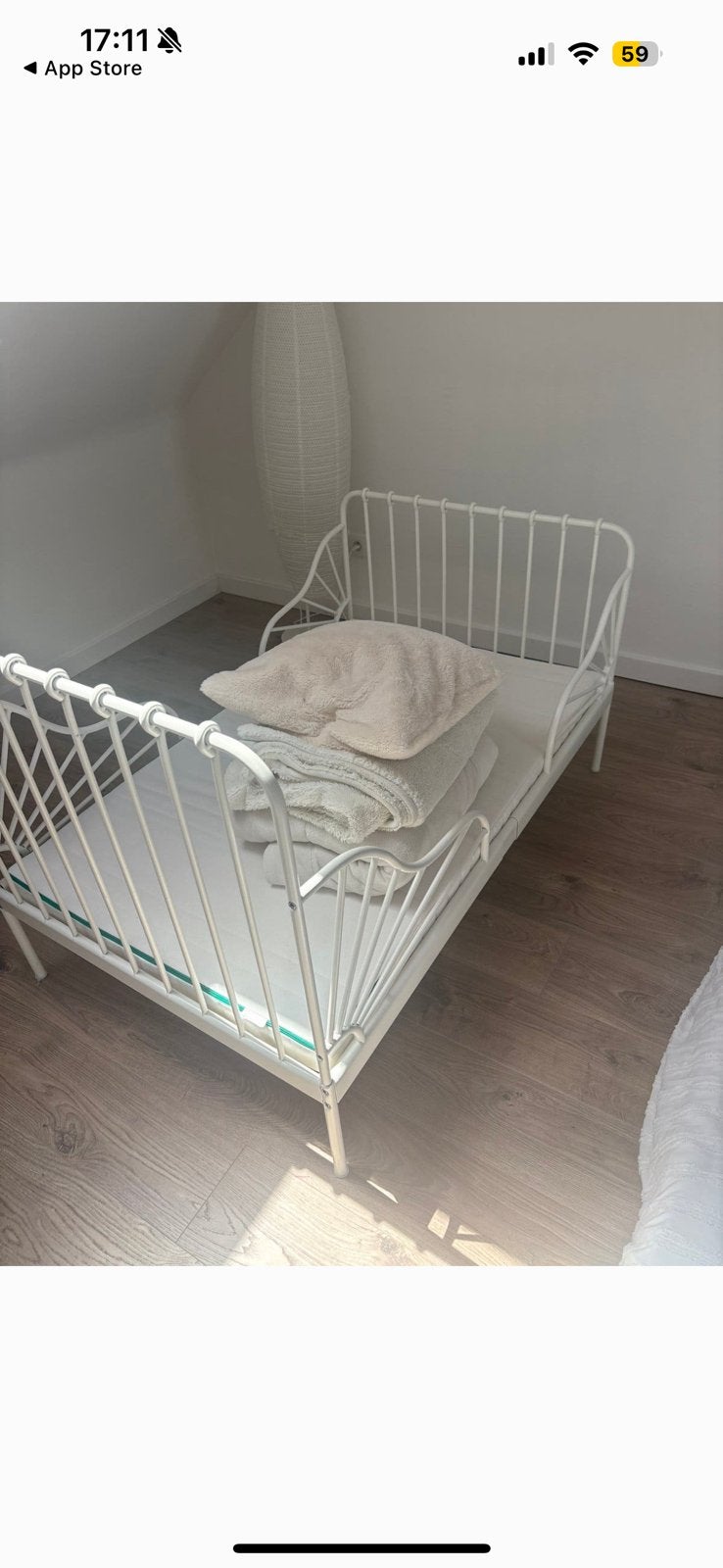 Meegroei bed + matras ikea, Enlèvement, Comme neuf, Matelas