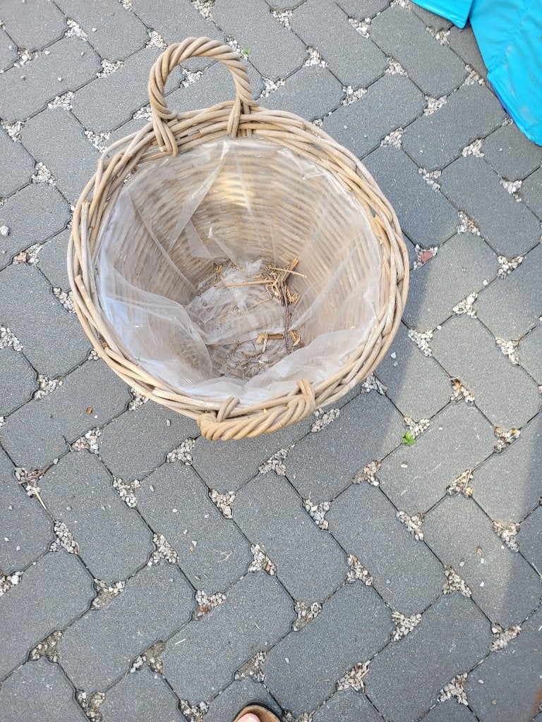 rieten mand, Huis en Inrichting, Ophalen, Gebruikt, Mand, Rond