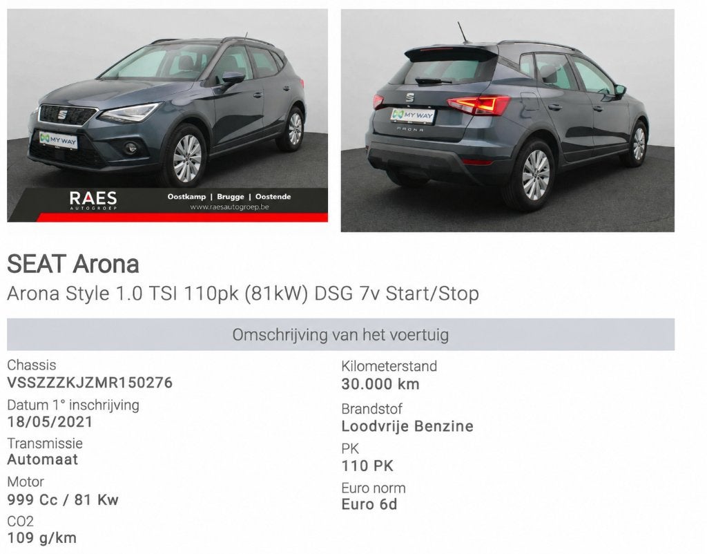 Seat Arona DOIT PARTIR, Autos, Achat, Air conditionné, Automatique, Particulier