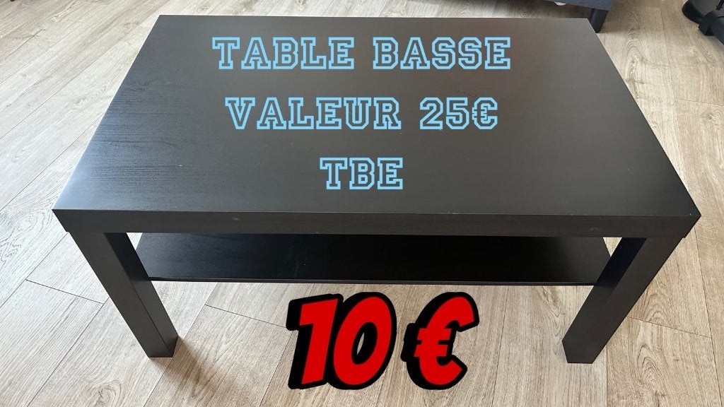 TABLE BASSE IKÉA, 50 à 100 cm, Enlèvement, Utilisé, 50 à 100 cm