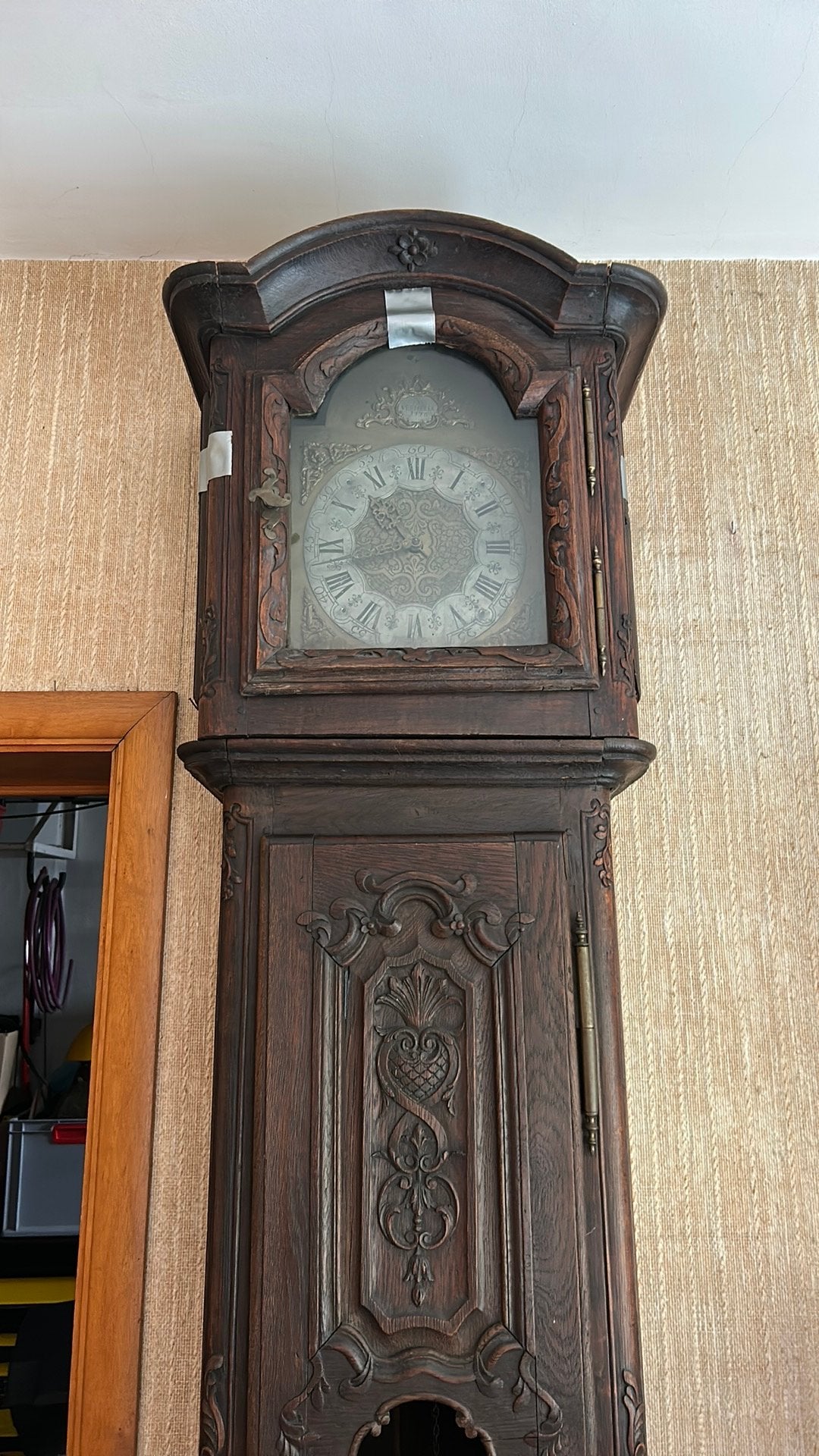 Horloge en chêne flamand, Enlèvement, Comme neuf, Bois