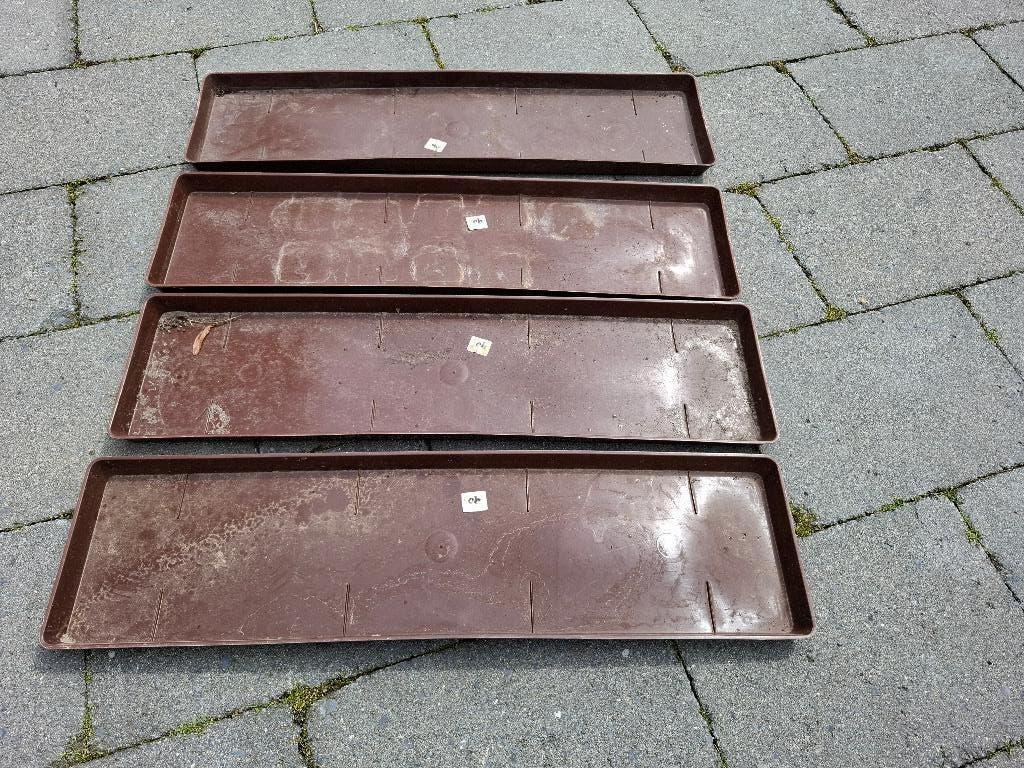 4 Onderzetters voor planten, Tuin en Terras, Bloempotten, Gebruikt, Kunststof, Binnen, Balkon, Tuin, Minder dan 40 cm, Minder dan 25 cm