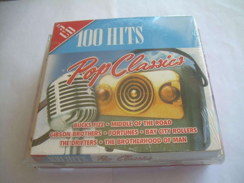 5 CD S - 100 HITS  - POP CLASSICS, Cd's en Dvd's, Ophalen of Verzenden, Nieuw in verpakking, Pop