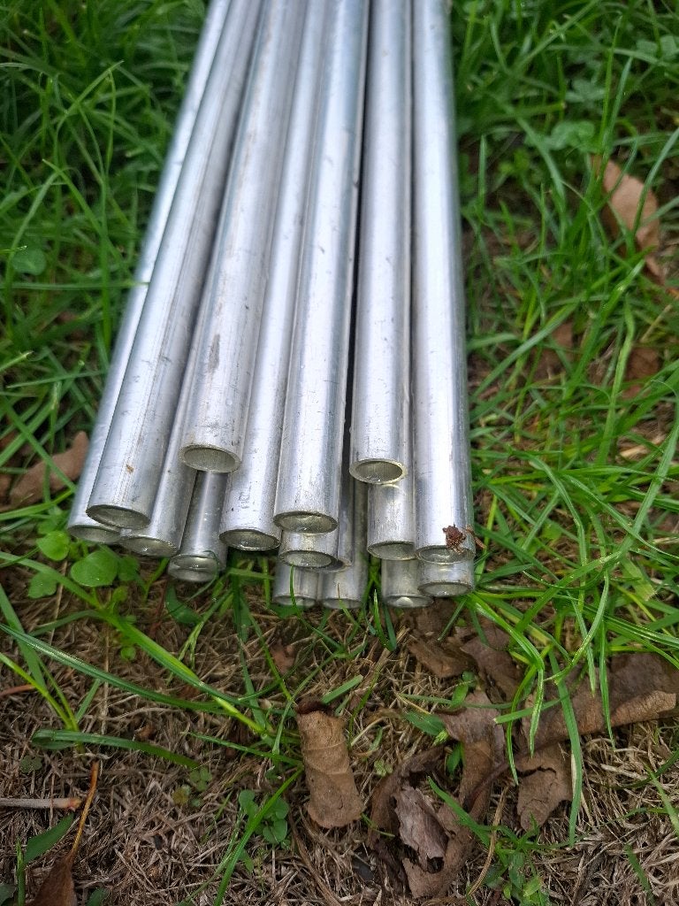 19 aluminium buizen, Ophalen, Minder dan 20 mm, 2 tot 4 meter, Rechte buis