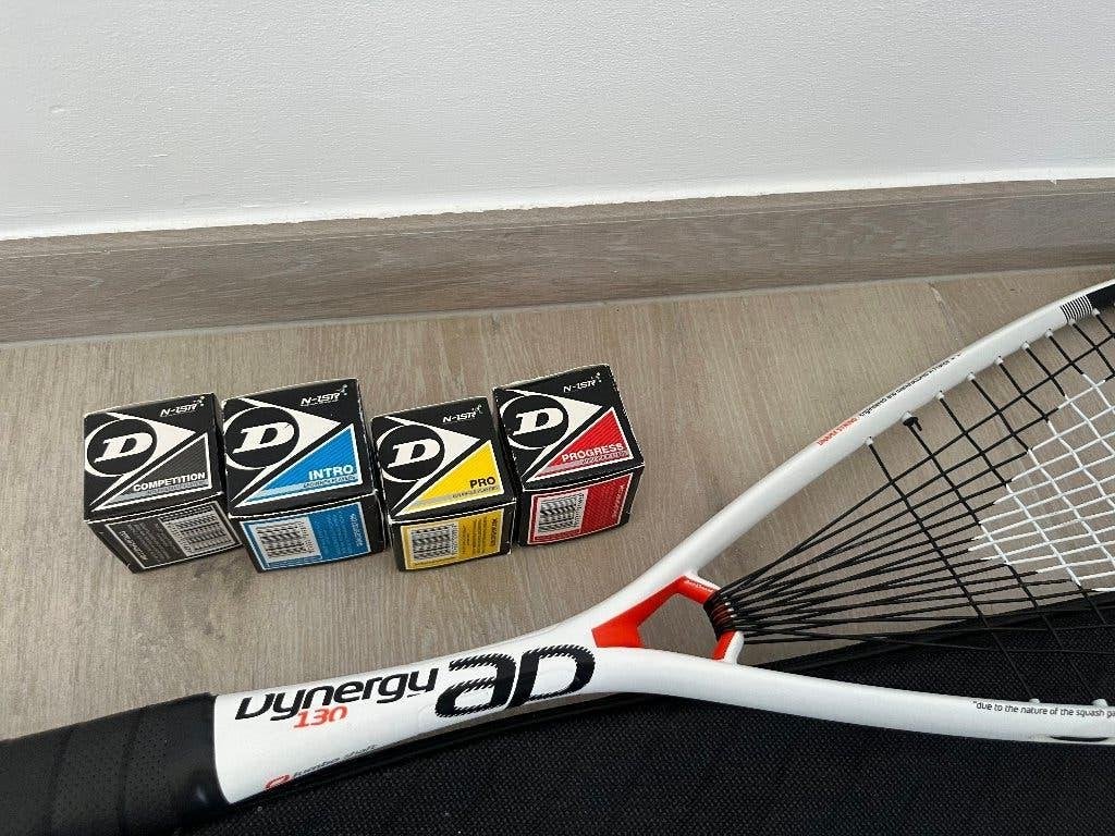 Squashracket Tecnifibre plus ballen, Sport en Fitness, Squash, Ophalen, Racket
