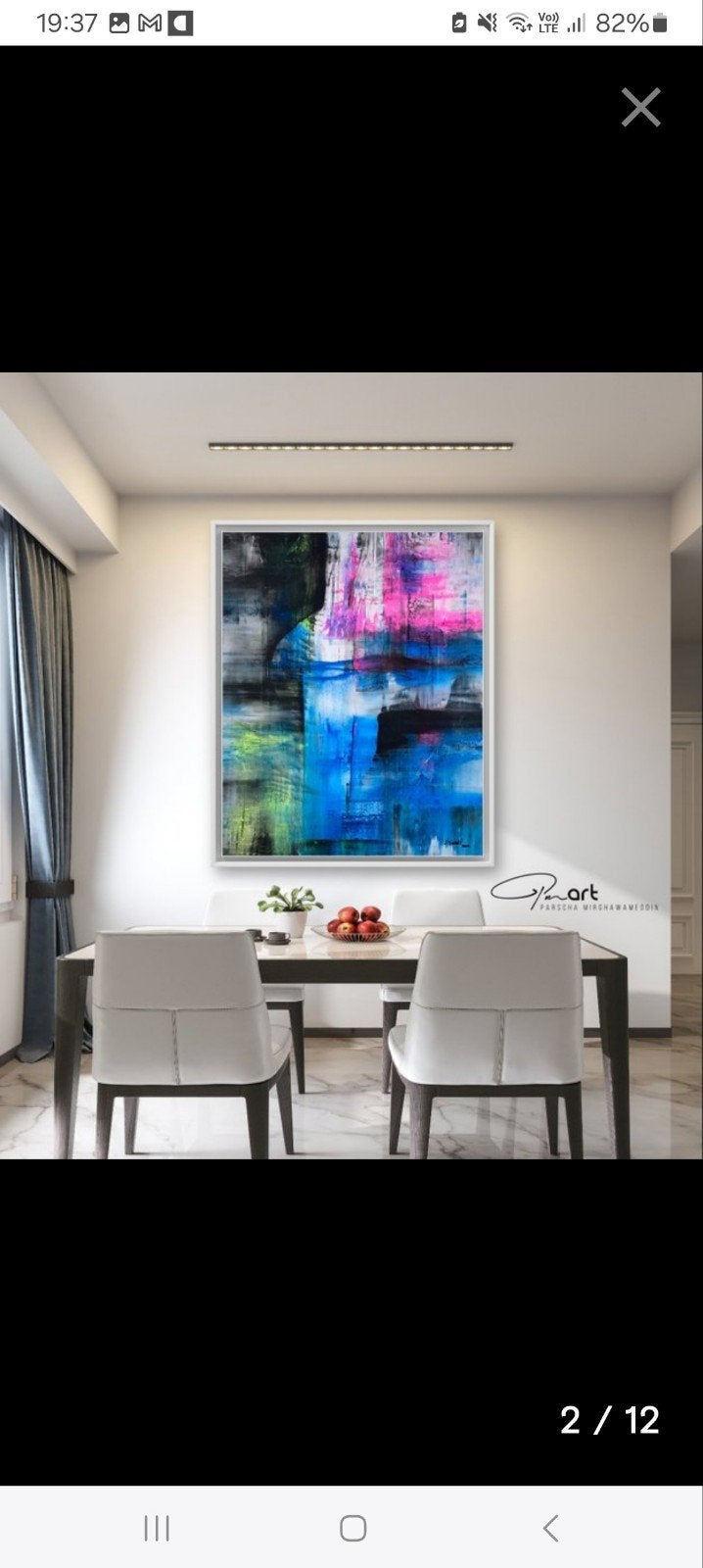 Nebula Paradox H.Friedel, Antiquités & Art, Art | Peinture | Moderne, Enlèvement ou Envoi