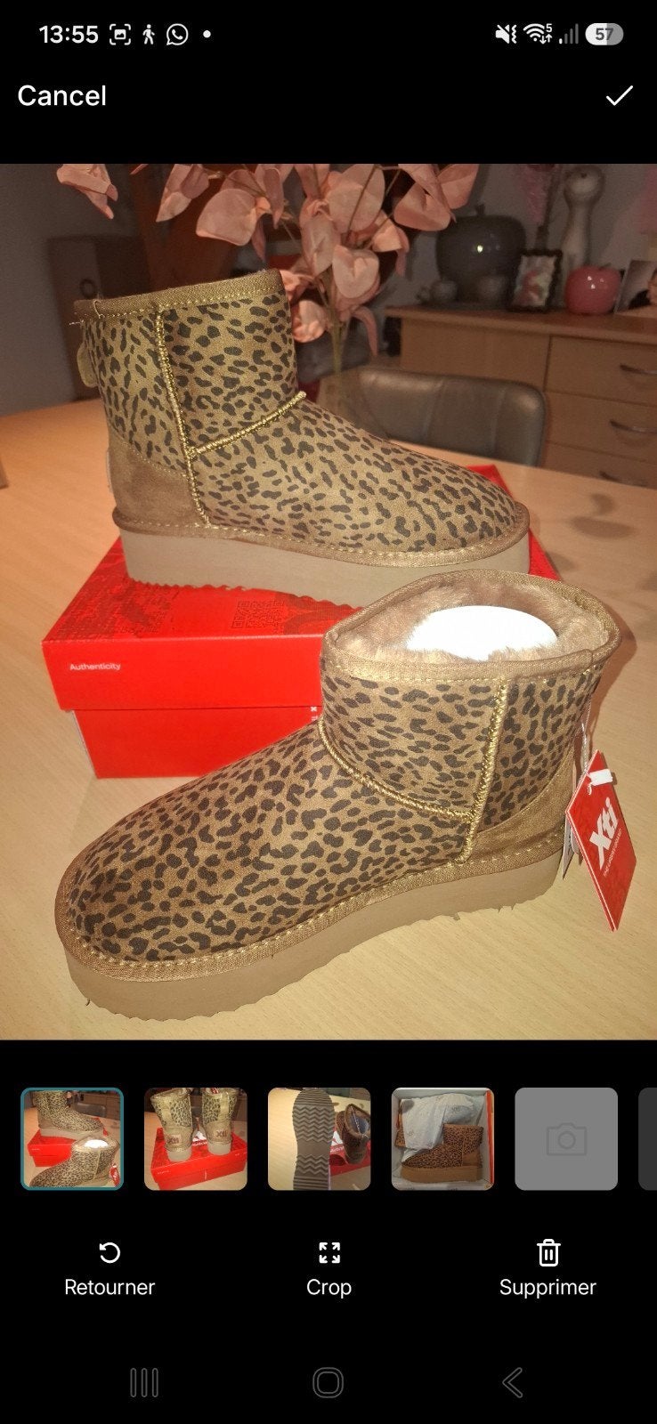 Xti Leopard UGG Boots - Maat 39 - Nieuw, Bruin, Lage of Enkellaarzen, Nieuw, Ophalen of Verzenden