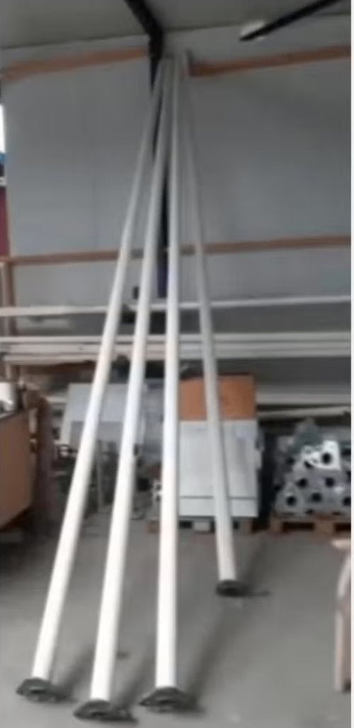 Set van 2 Aluminium Vlaggenmasten, Ophalen, Gebruikt