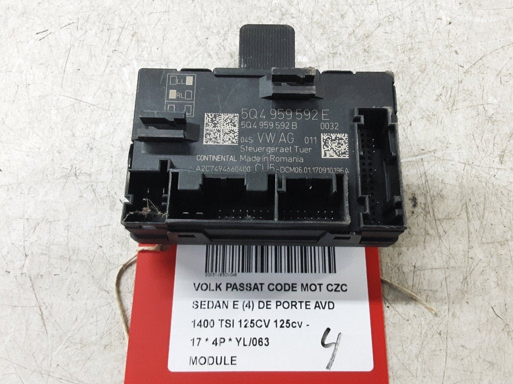 UNITE ELECTRONIQUE Volkswagen Passat (3G2) (5Q4959592E), Volkswagen, Mevr. I. Hauben, Utilisé, Rue de l'Espoir 34 34
4030  GRIVEGNÉE, BE