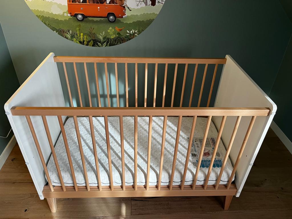 Babybed Bopita + matras Childhome, Kinderen en Baby's, Babywiegjes en Ledikanten, Ophalen, Gebruikt, Ledikant