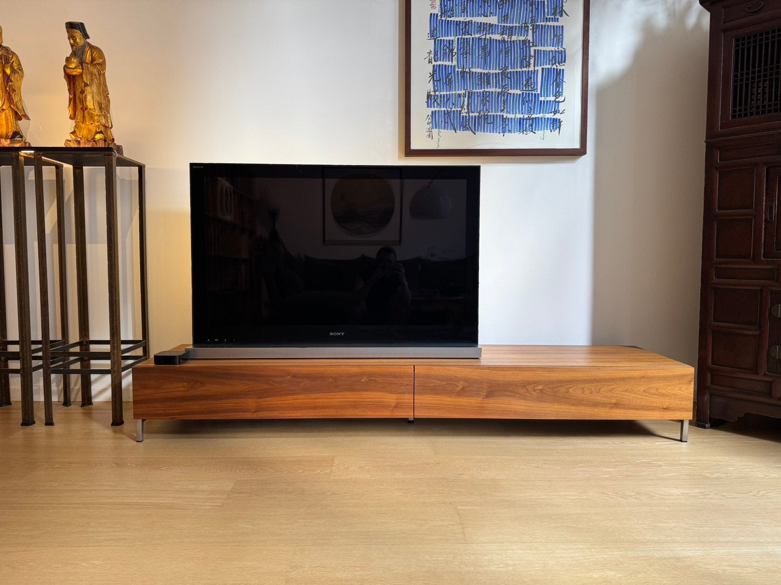 Meuble TV noyer, tiroirs XL/ Meuble TV en noyer, tiroirs XL, Maison & Meubles, 25 à 50 cm, Moins de 100 cm, Autres essences de bois