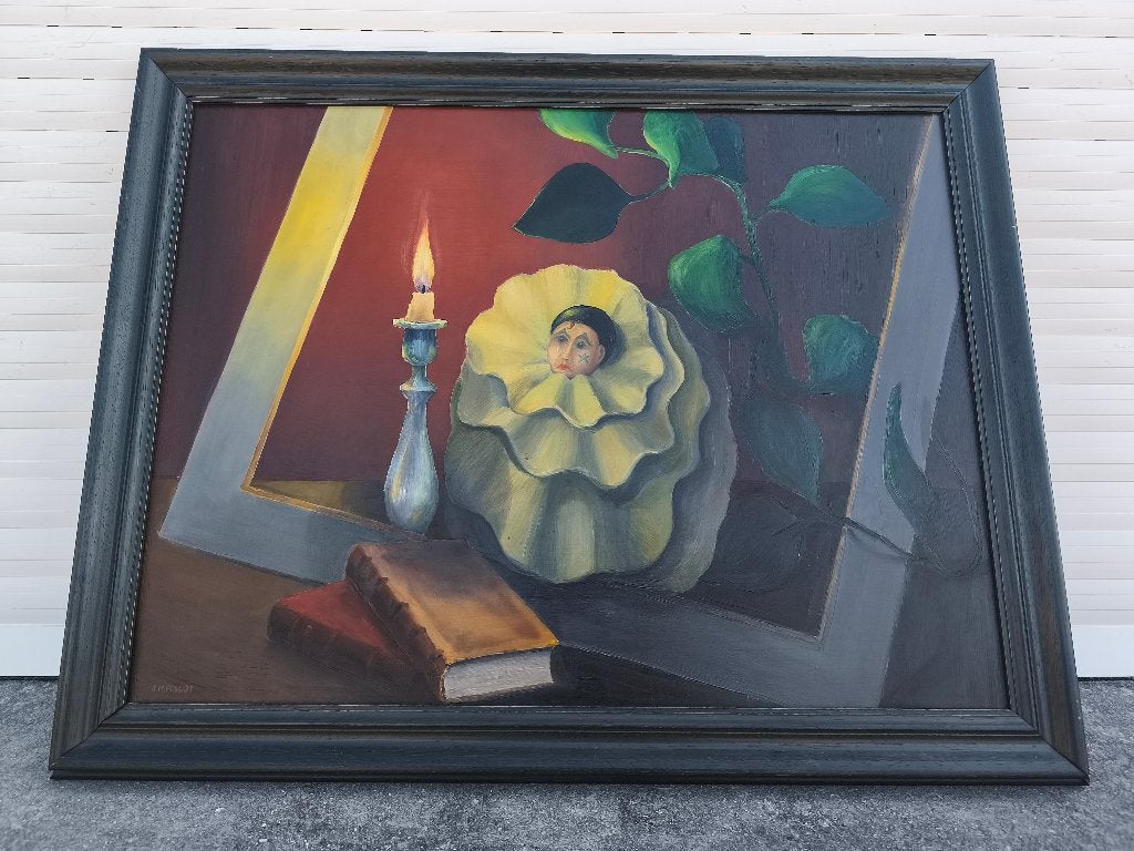 Huile sur panneau signe jean marie pingot, Antiquités & Art, Enlèvement ou Envoi, Panneau
