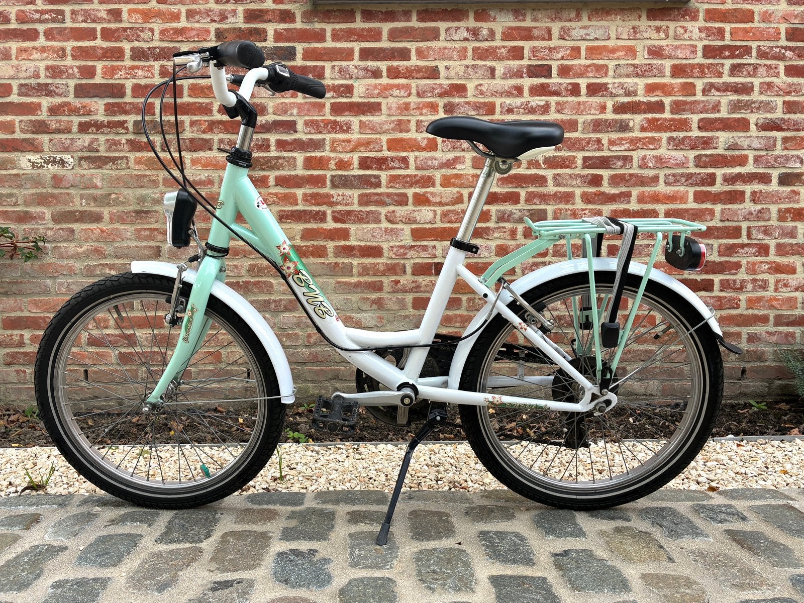 BNB meisjesfiets met bagagedrager, pastelgroen,,, Fietsen en Brommers, Ophalen, Zo goed als nieuw, 20 inch
