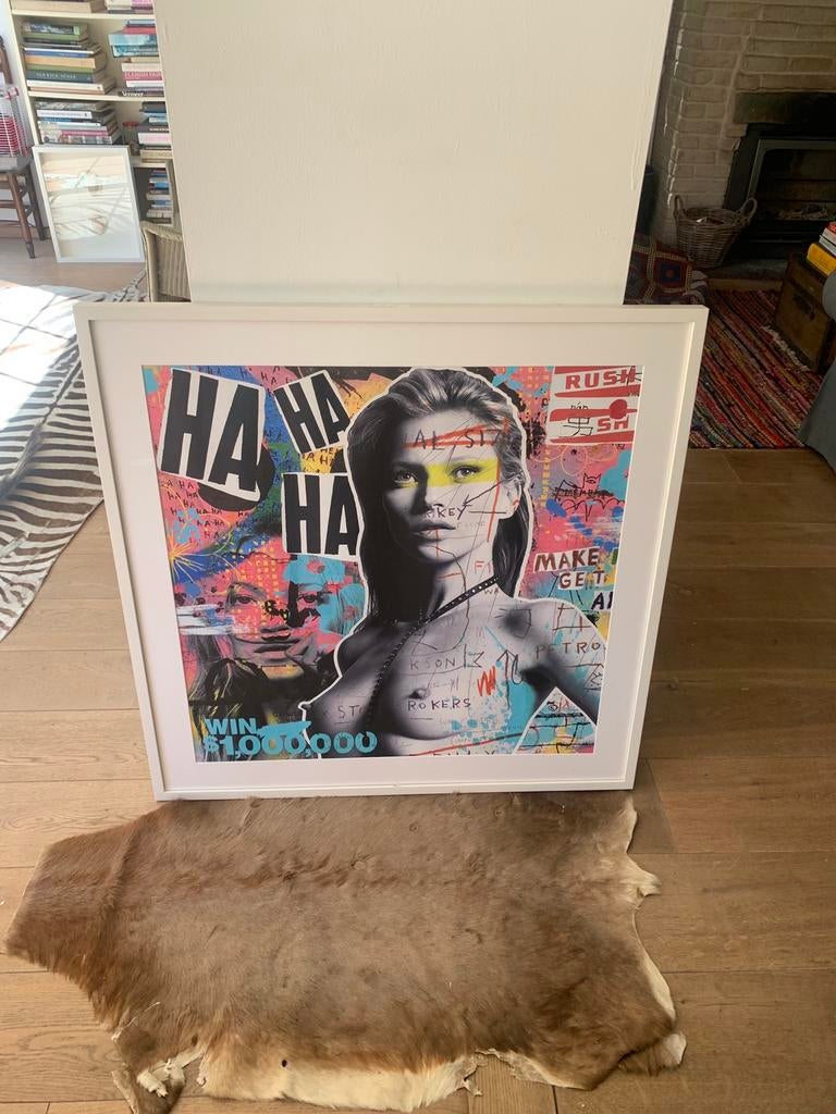 Aiiroh – ingelijste lithografie / print (street art stijl), Ophalen