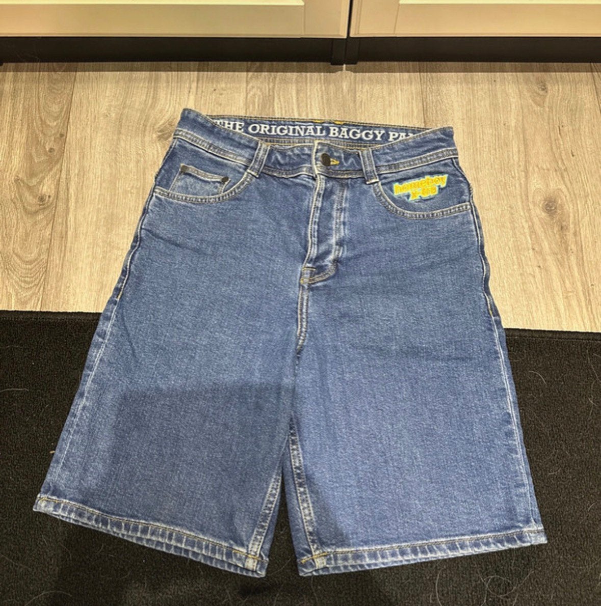 Jeans short home boy baggy, Kleding | Dames, Ophalen, Zo goed als nieuw, Blauw, W27 (confectie 34) of kleiner