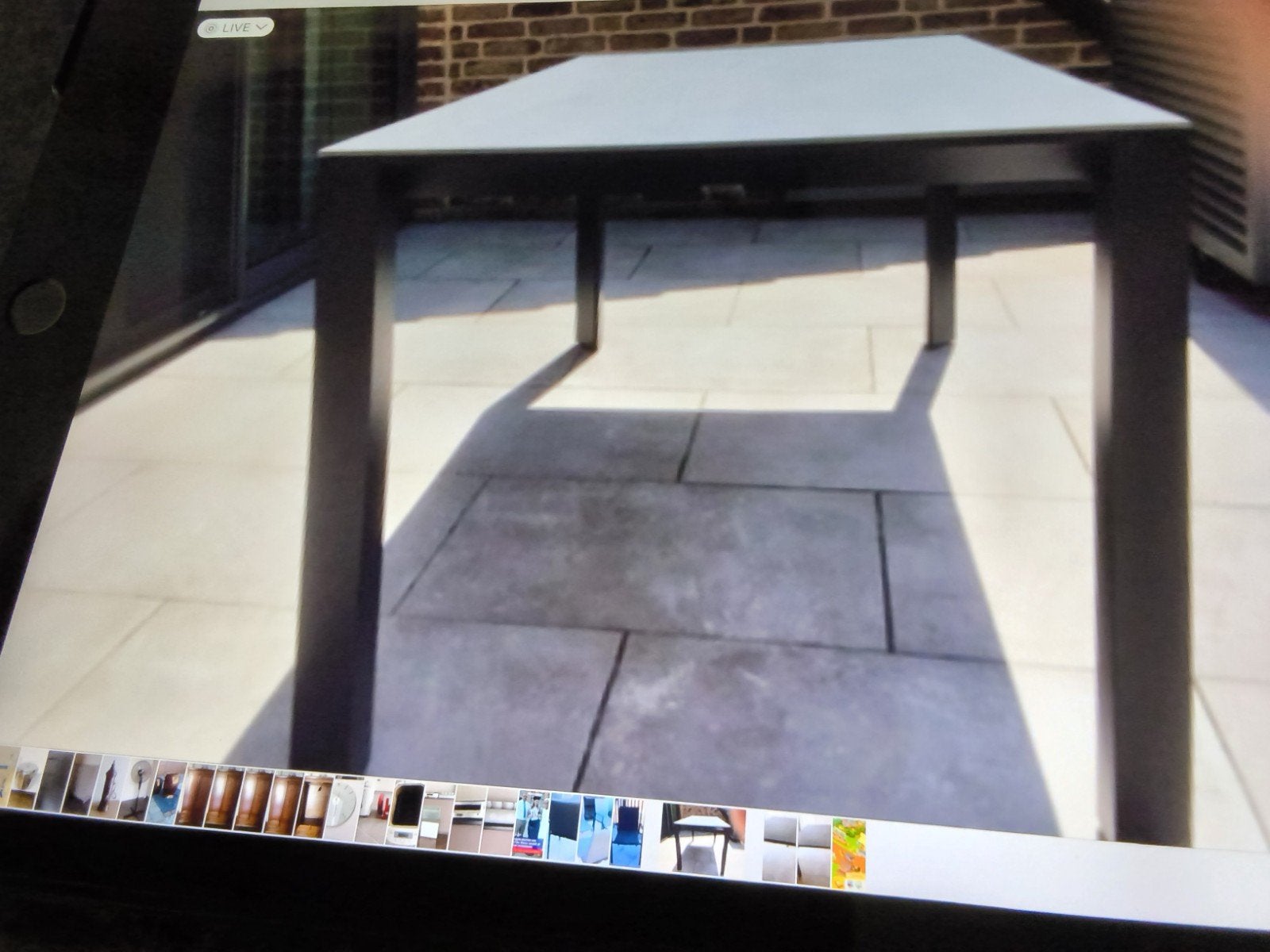 tuintafel met 4 stoeldn, Tuin en Terras, Ophalen, Gebruikt