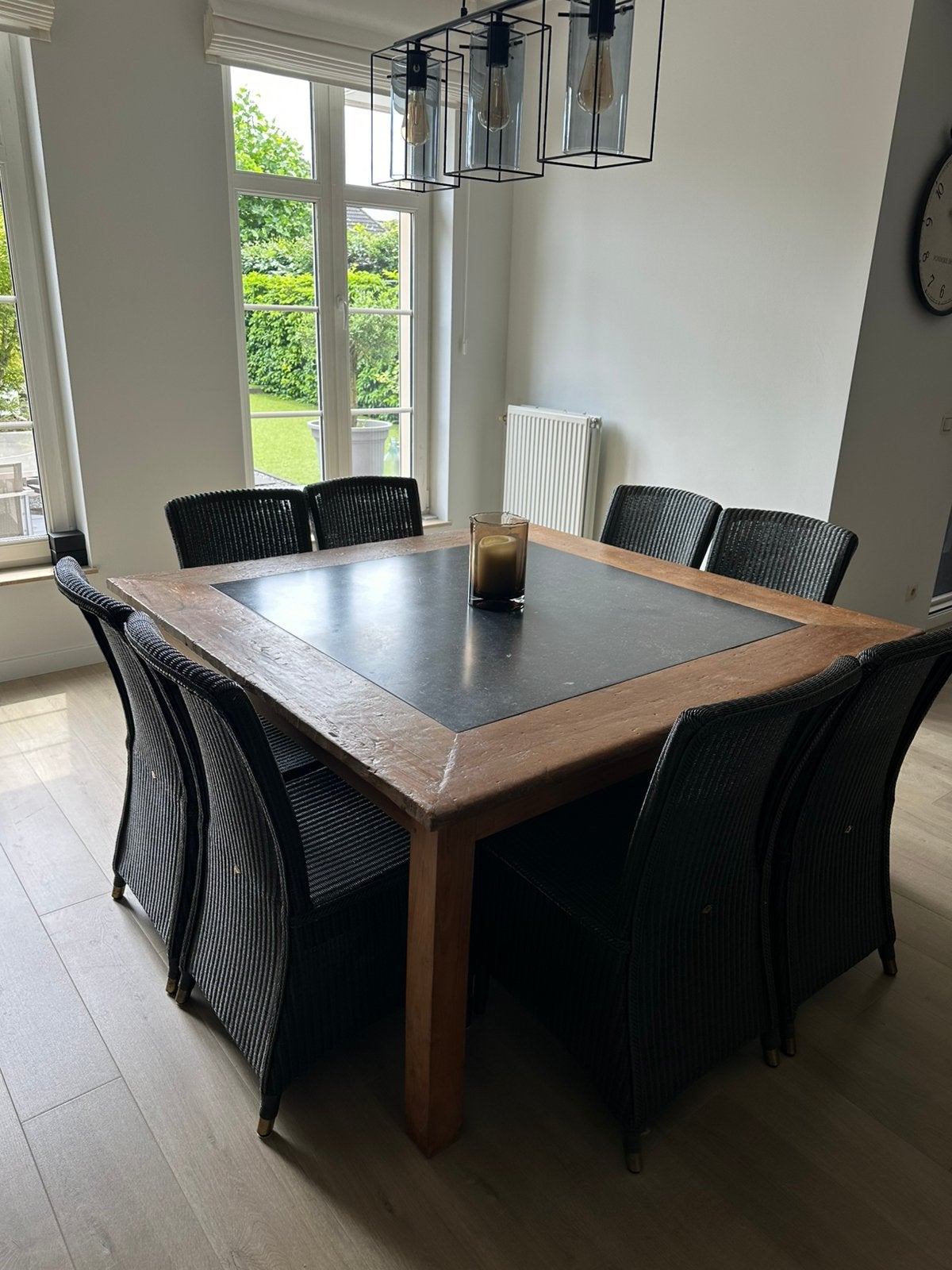 Table à manger de style champêtre avec 8 chaises, Enlèvement, Utilisé