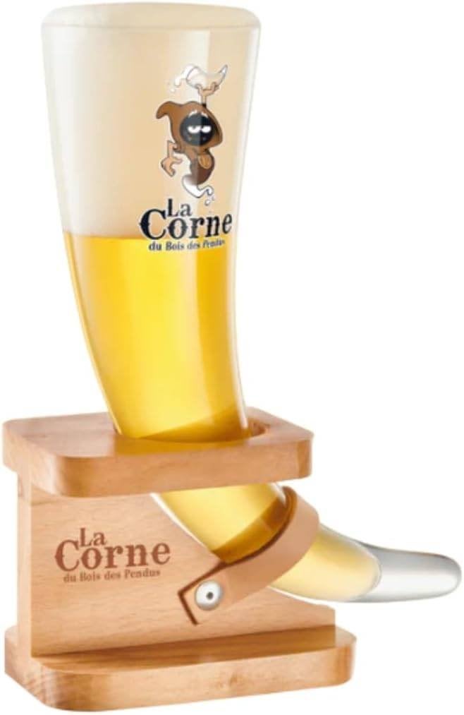 Verre & support neufs bière La CORNE du Bois des Pendus, Collections, Enlèvement ou Envoi, Neuf