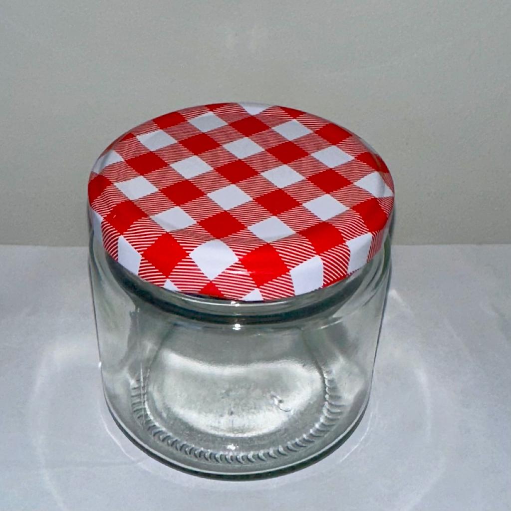 Yoghurtpotjes - Confituurpotjes - Glazen potjes deksel 20x, Ophalen, Zo goed als nieuw, Rood, Overige typen