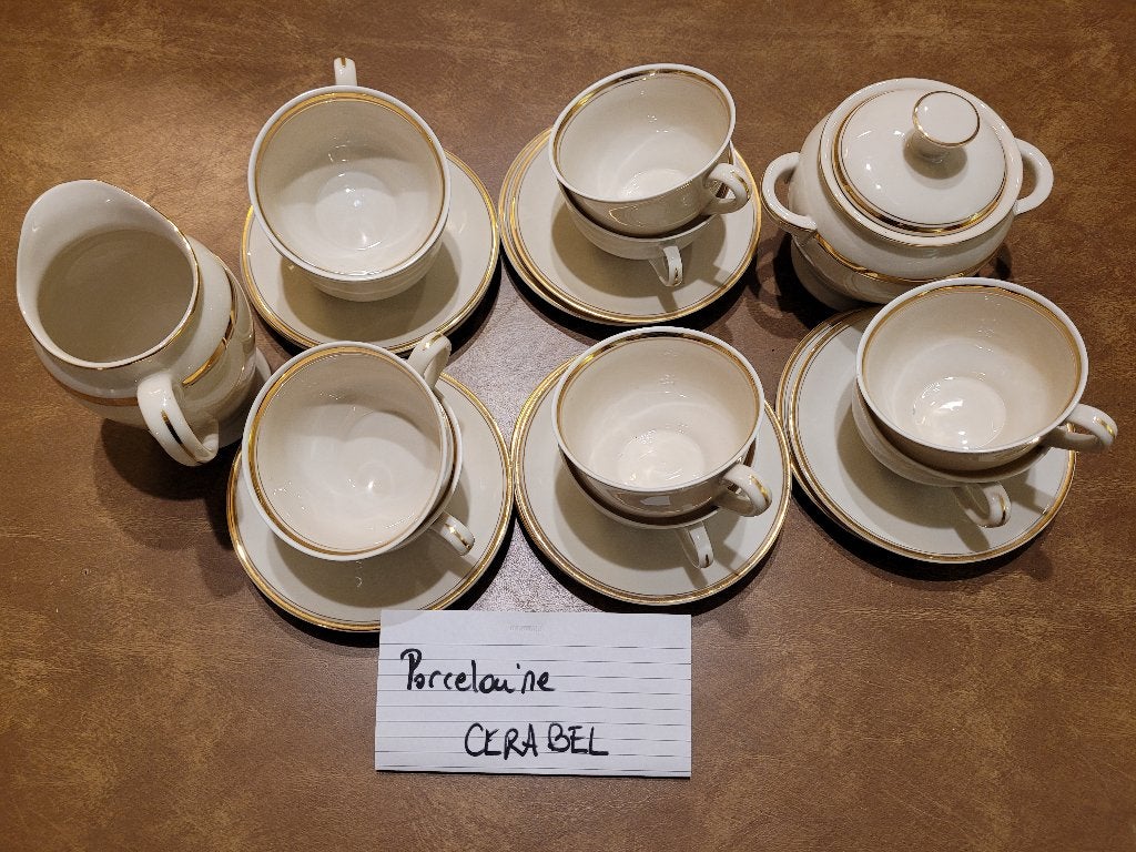service porcelaine à café belge (22 pièces), Enlèvement
