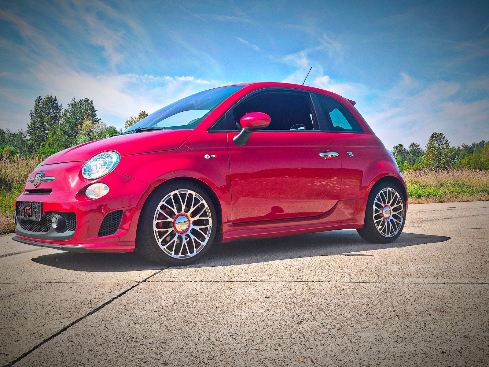 Fiat Abarth 500 1.4 turbo h&r lowered, Auto's, Abarth, Euro 5, Zwart, Bedrijf, Handgeschakeld