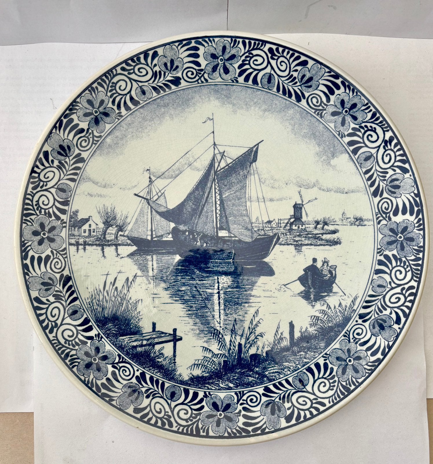 Bord van Delfts blauw, Antiek en Kunst, Ophalen