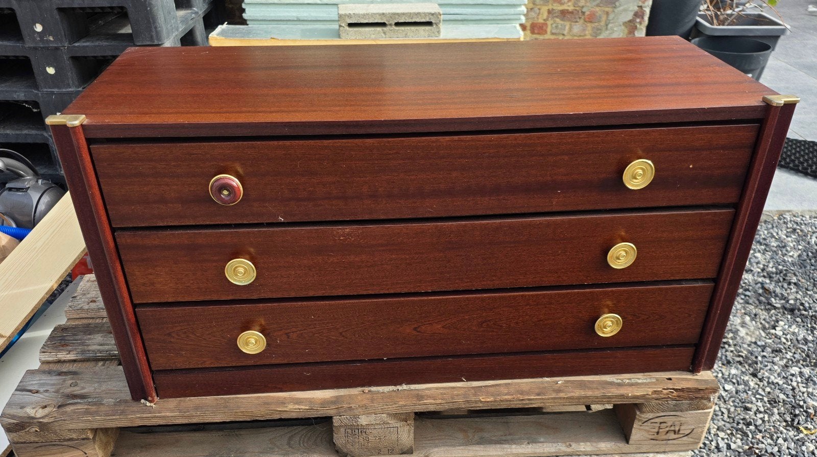 commode vintage style acajou, Maison & Meubles, Enlèvement ou Envoi