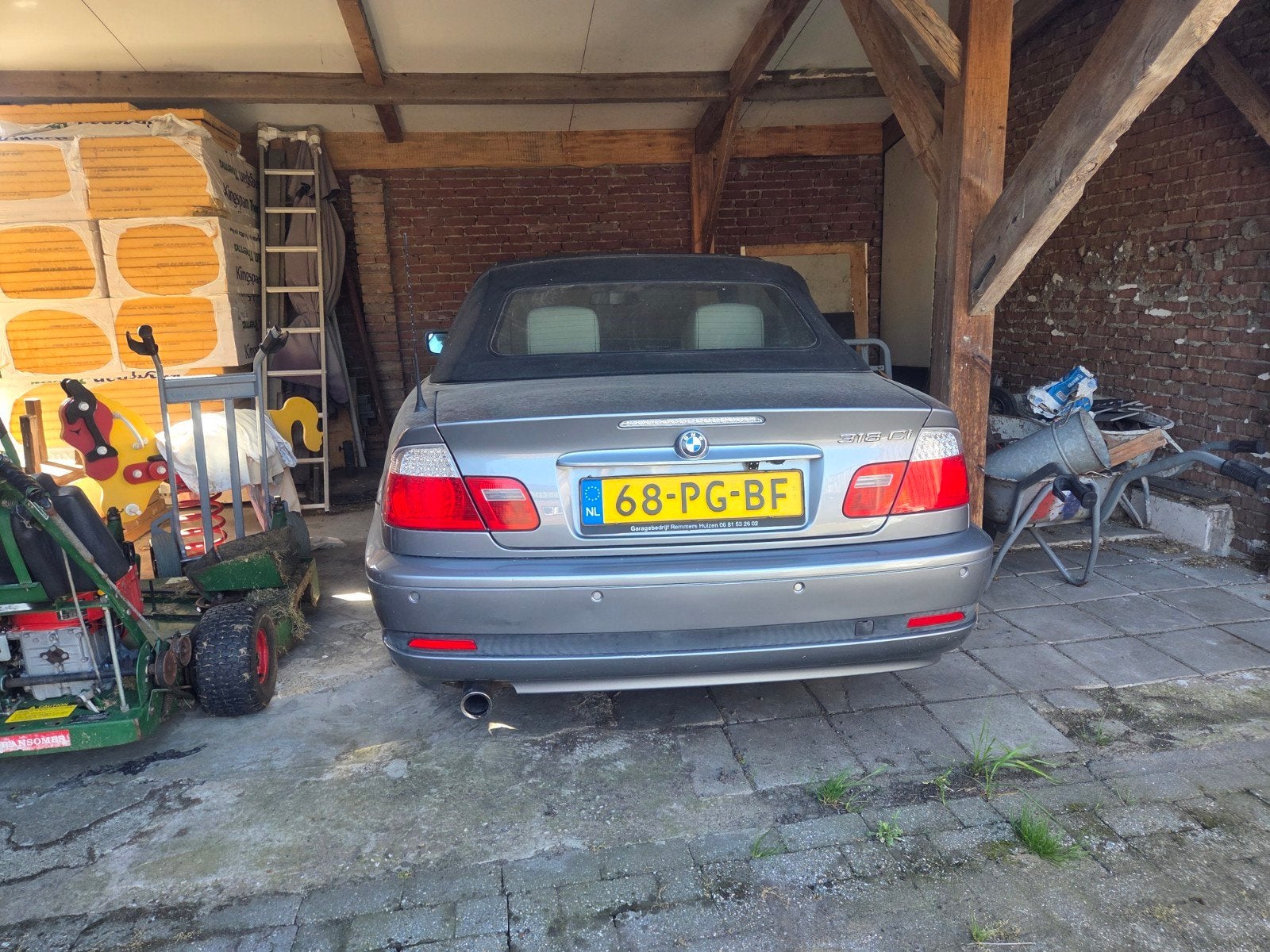BMW 3-Serie 2.0 CI 318 Cabrio 2004 Grijs, Autos, Argent ou Gris, Achat, Entreprise, Cabriolet