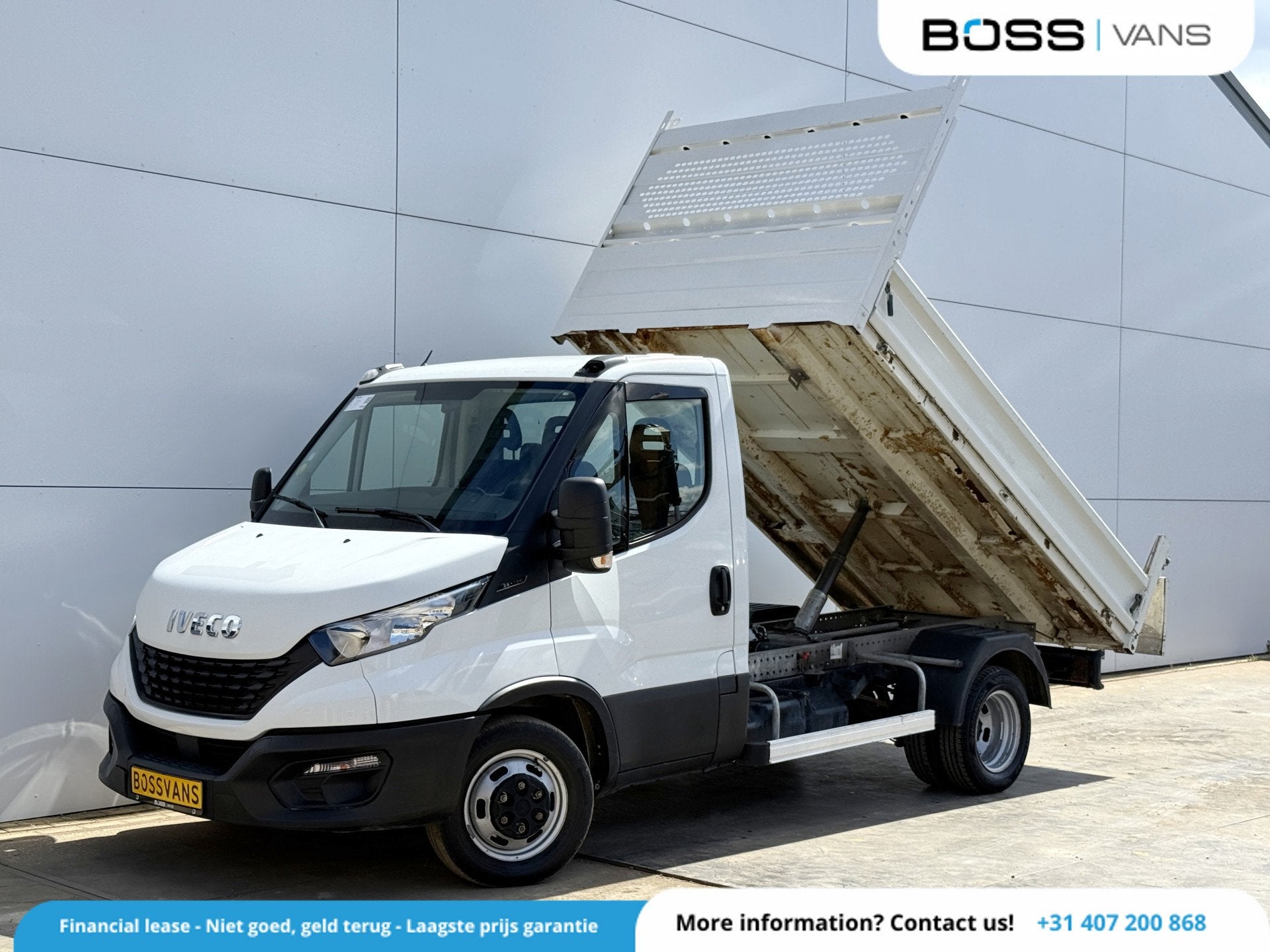 Iveco Daily 35C14 2.3 Kipper Dubbellucht 3,5t Airco Cruise C, Achat, Entreprise, Boîte manuelle, Noir