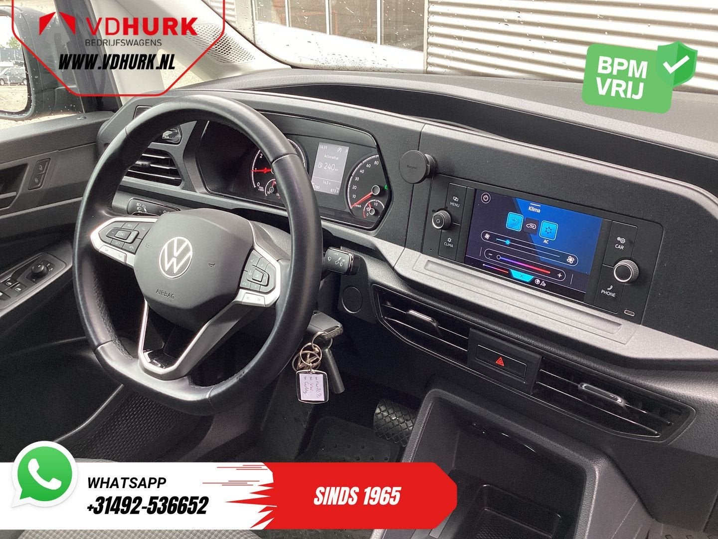 Volkswagen Caddy Cargo 1.5 TSI 115 pk DSG Aut. BENZINE LED/, Auto's, Automaat, Zwart, Bedrijf, Electronic Stability Program (ESP)