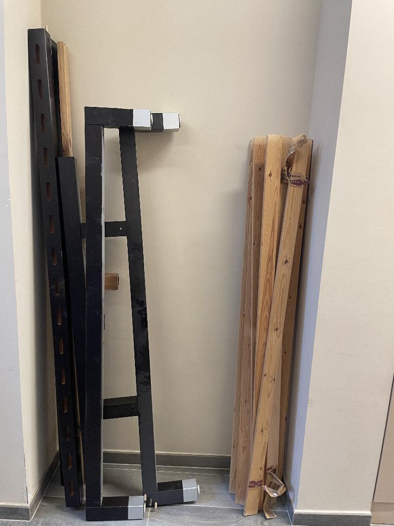 Lit Ikea bois massif, Enlèvement, Utilisé, 200 cm, Bois