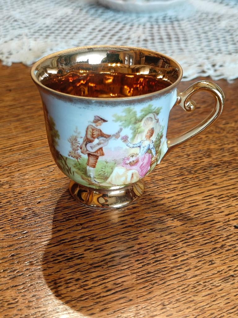 Tasse à café Vintage BAVARIA TRÈS ANCIENNE EN OR 24 CARATS, Enlèvement ou Envoi