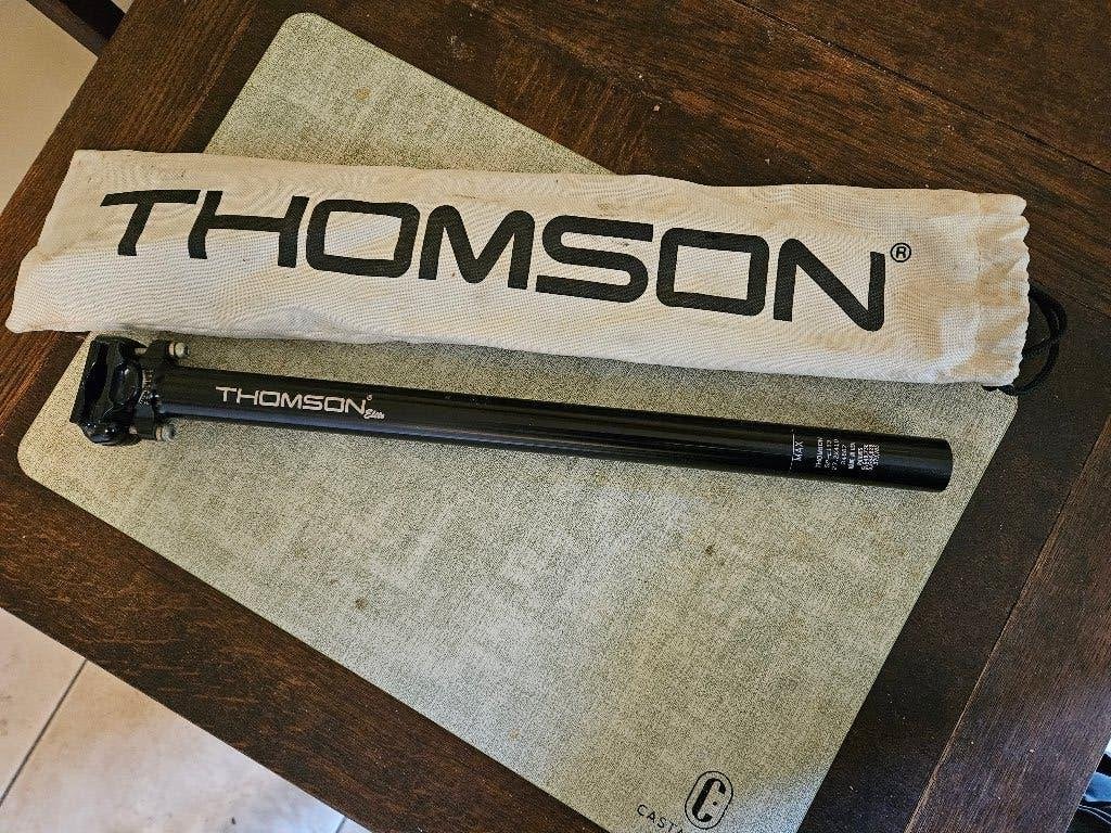 Thomson Elite zadelpen 27,2x410mm (recht), Fietsen en Brommers, Fietsonderdelen, Ophalen, Overige typen, Thompson, Zo goed als nieuw