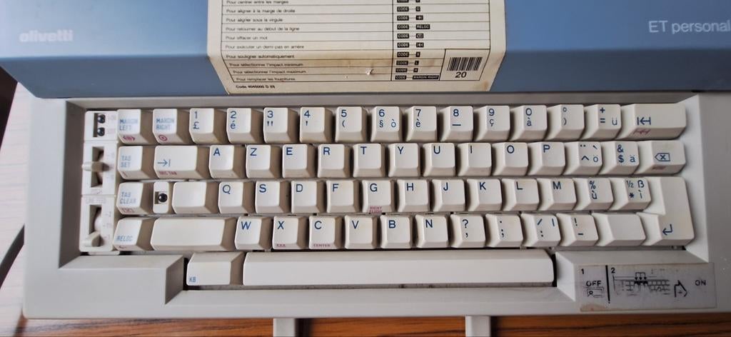 Machine à écrire Olivetti ET personal 55 Vintage, Enlèvement