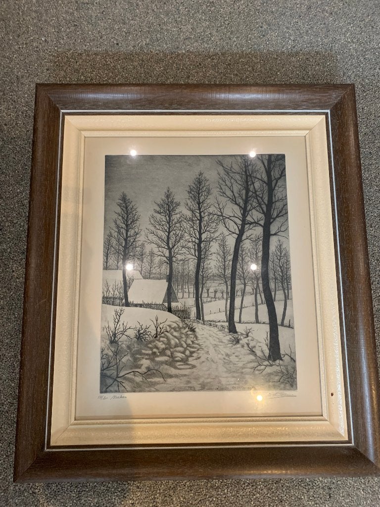pentekening, Enlèvement, Tableau, Dessin à la plume, Fait main