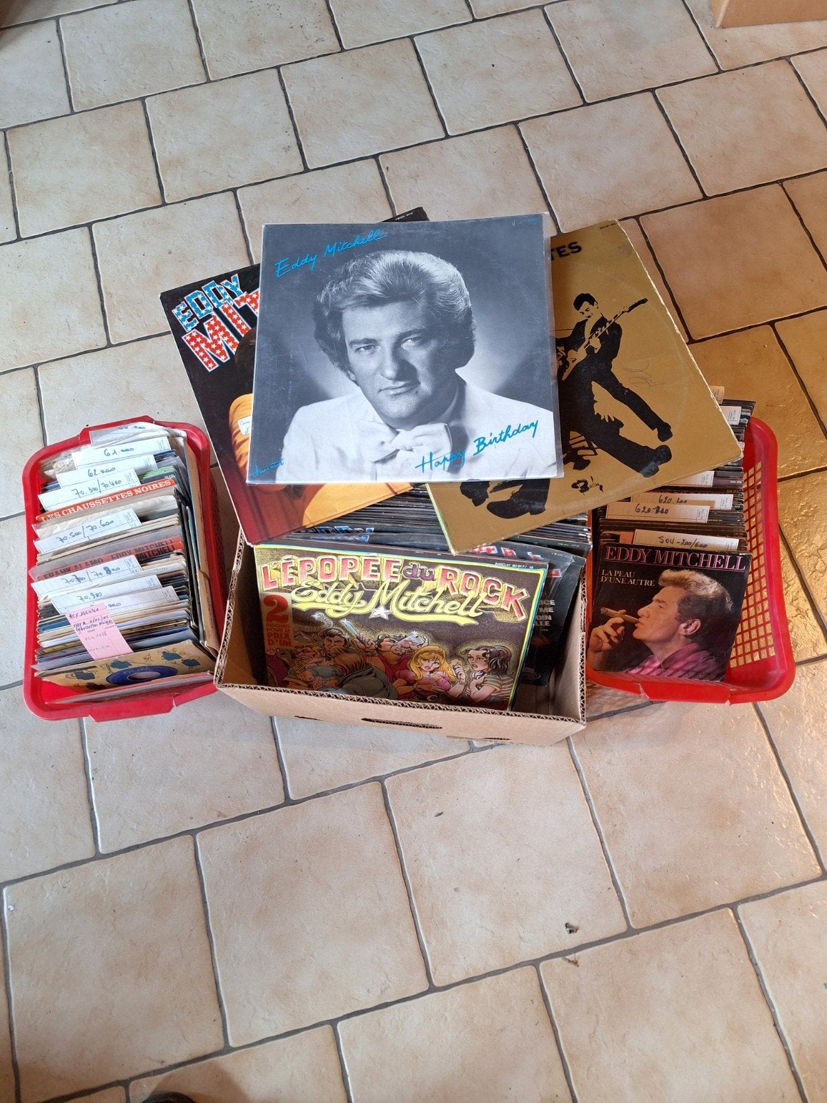 Lot exceptionnel 180 disques vinyles - Eddy Mitchell & Les C, Ophalen, Pop