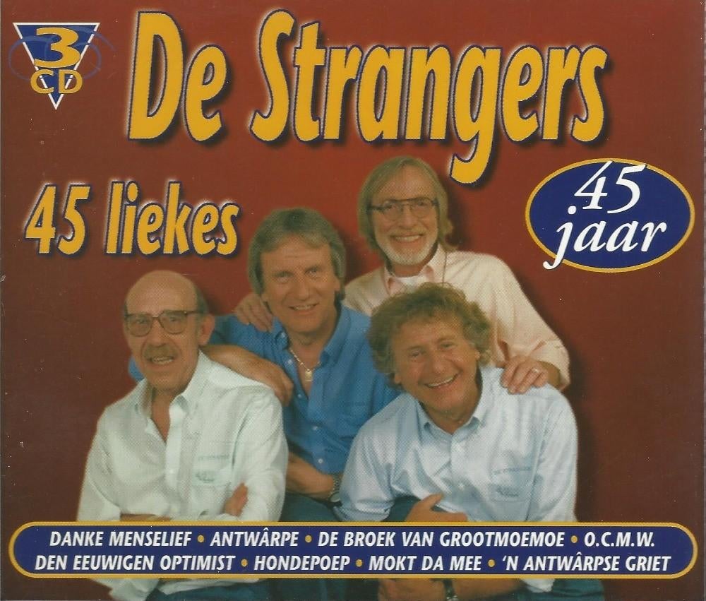 3CD-BOX * DE STRANGERS - 45 LIEKES (45 JAAR), Ophalen of Verzenden, Zo goed als nieuw, Levenslied of Smartlap
