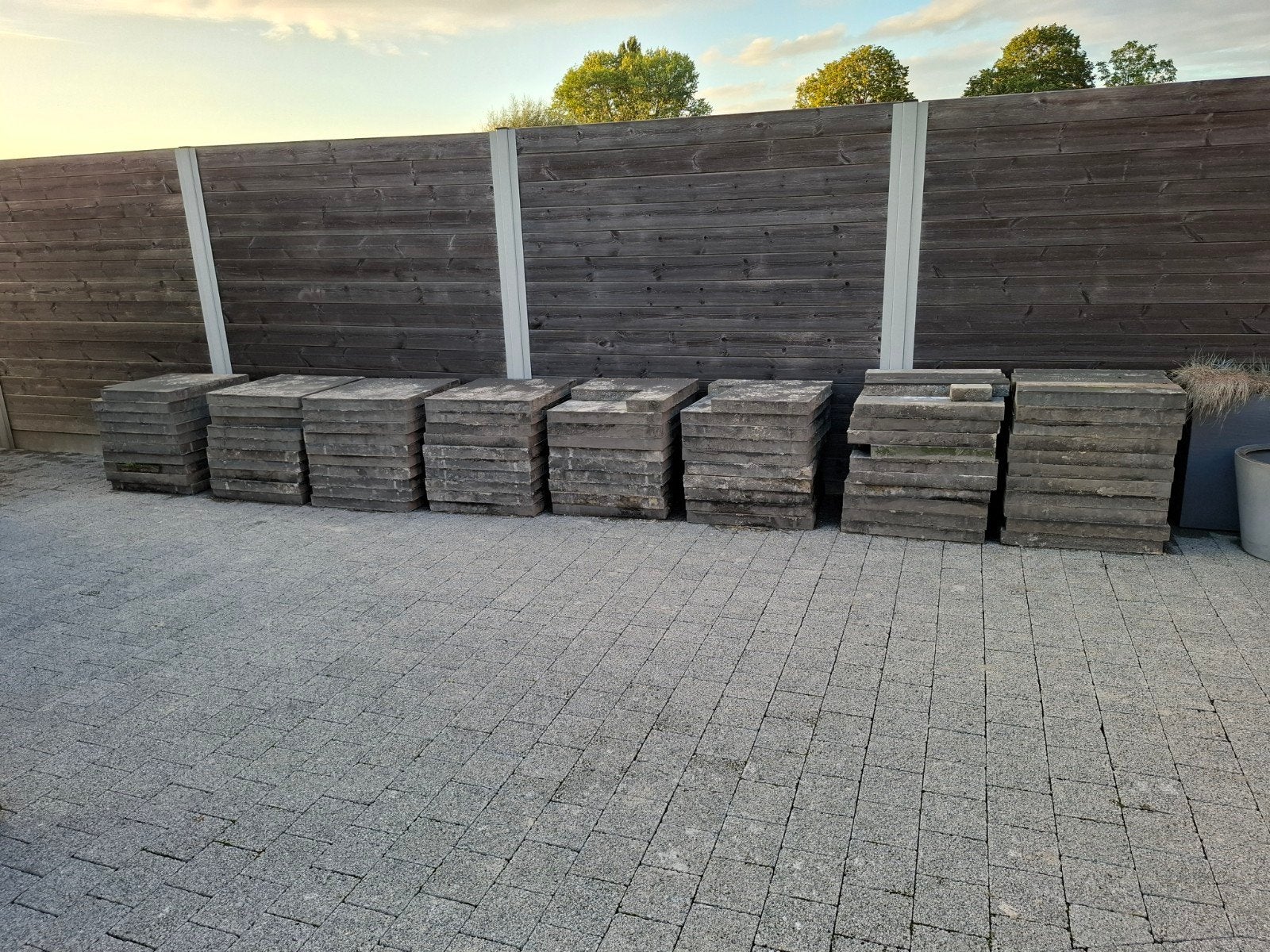 Betontegels, Tuin en Terras, Ophalen, Gebruikt, Beton, 10 m² of meer