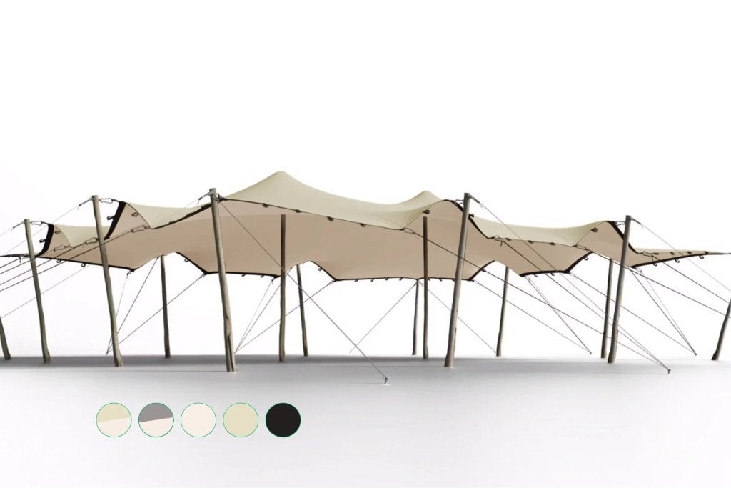 Triflexx 10x12,5m avec boucles sable/Crème(Above & Beyond), Neuf, Enlèvement ou Envoi, Pliable, 6 mètres ou plus
