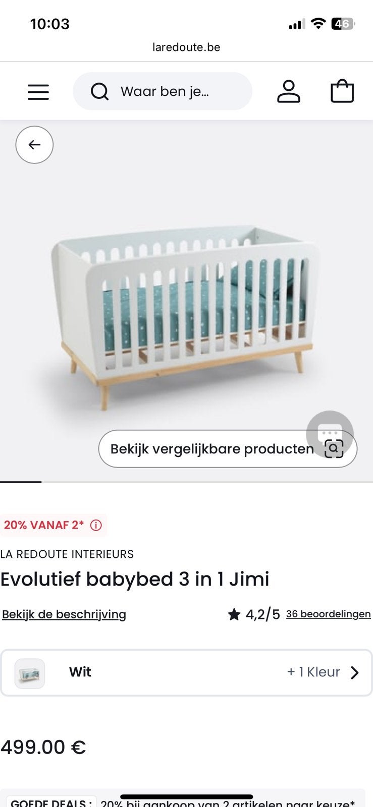 Lit évolutif JIMI 3-en-1La Redoute + matelas NEUFS, Enlèvement, Neuf, Lit