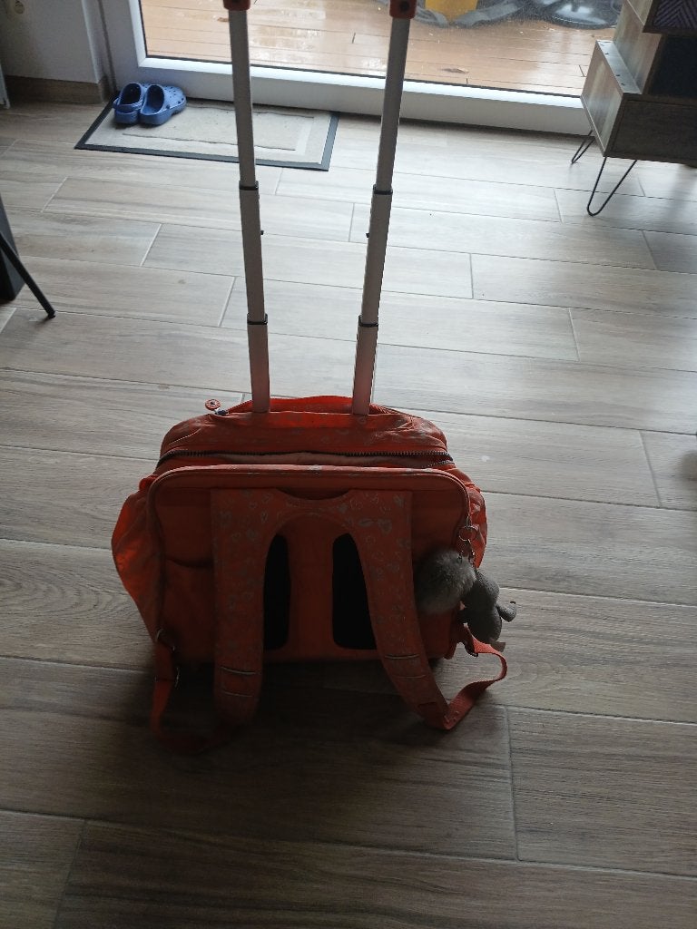 Cartable Kipling + plumier, 30 à 40 cm, Rose, Enlèvement, Utilisé