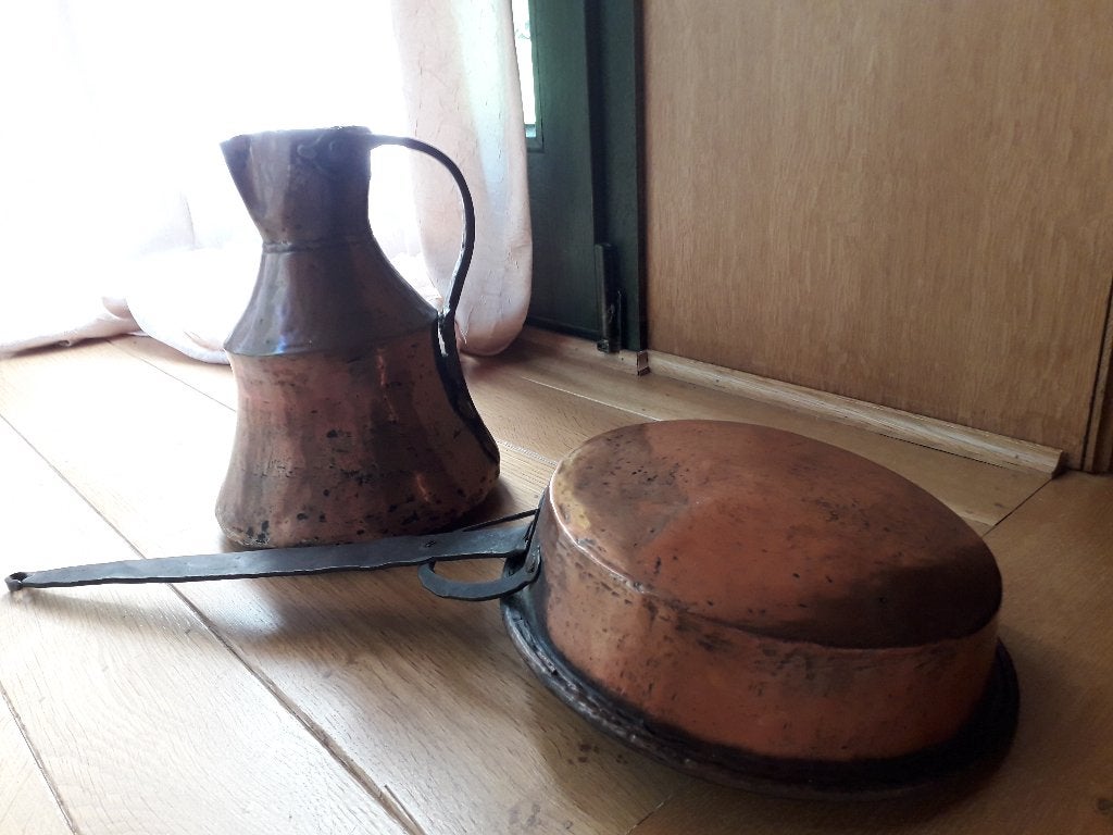 koperen pan en kan, Antiek en Kunst, Ophalen