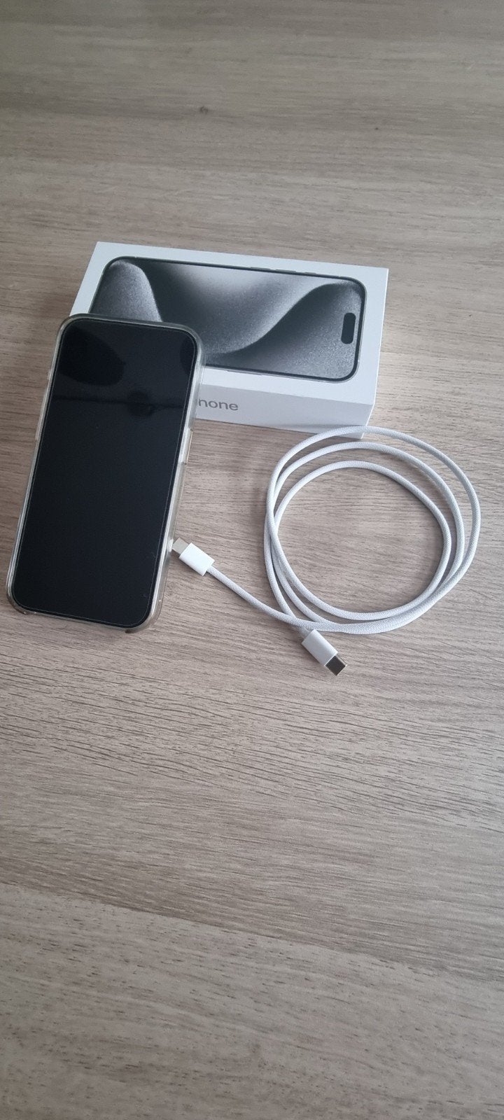 IPHONE 15 PRO 128GB WIT, Ophalen, 80 %, Wit, Zonder simlock